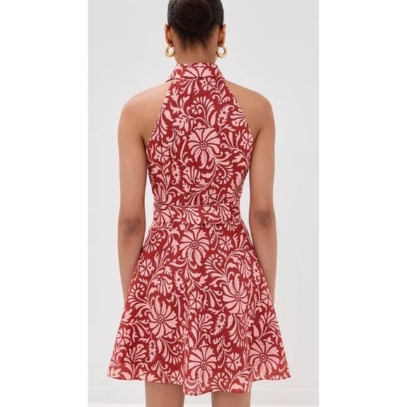 Veronica Beard Beau floral-print linen halter dress 4 - Picture 2 of 9